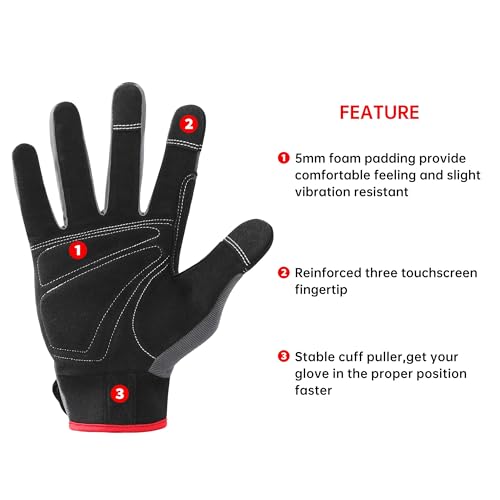 Flex Grip Mechanic 1 Pair Pack Work Gloves for Men Grey S