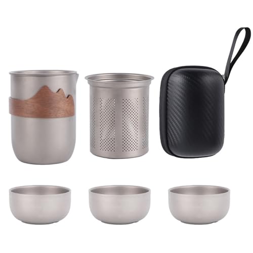 Titanium Kung Fu Tea Set Camping Teapot Kit
