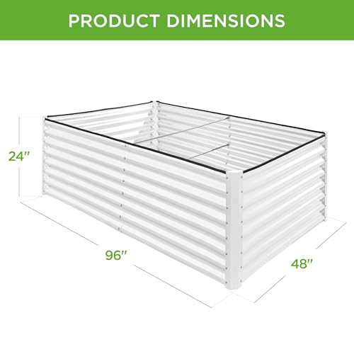 8x4x2ft Outdoor Metal Raised Garden Bed