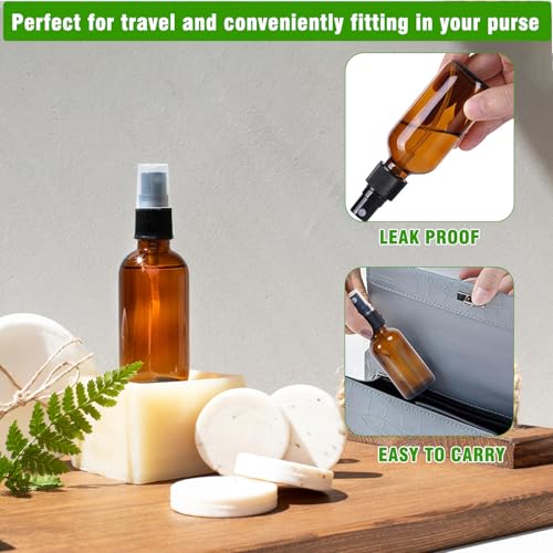 4 oz Amber Glass Spray Bottles (10 Count)