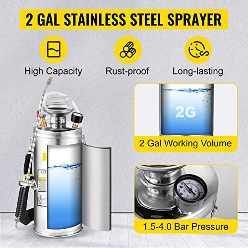 2 Gallon Stainless Steel Sprayer