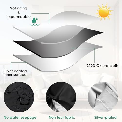 4 Pack Outdoor Cushion Storage Bag with Zipper Extra Large 68" x 30" x 20" (4 Count)
