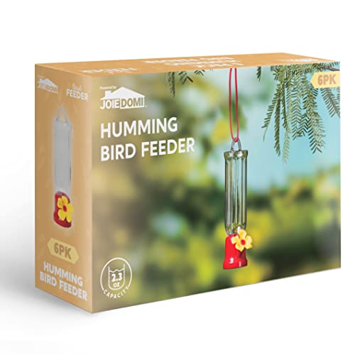 Set of 6 Mini Hummingbird Feeders with Hanging Wires