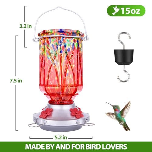 Hummingbird Feeders for Outdoors with Ant Moat