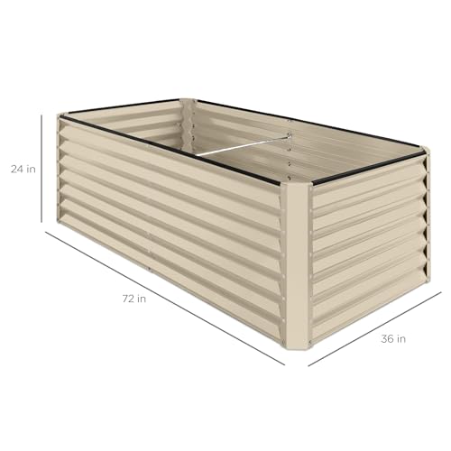 6x3x2ft Outdoor Metal Raised Garden Bed
