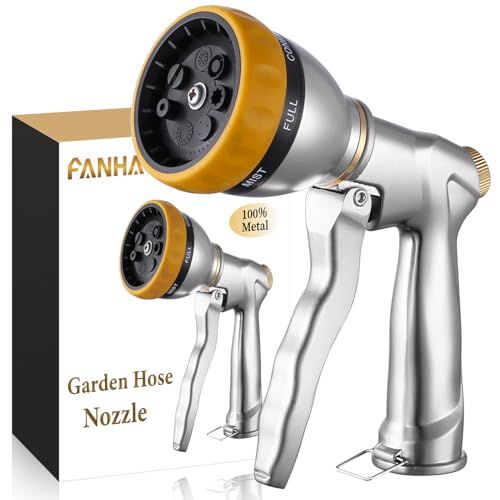 Heavy Duty Metal Garden Hose Nozzle (Silver)