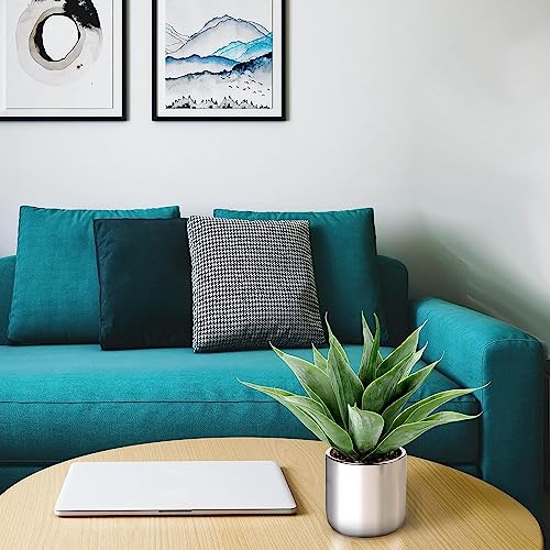 Large Agave Plant Artificial Succulent 13" Fake Aloe Vera Plant in Pot Faux Agave Plants Realistic Artificial Potted Plants for Living Room Table Bathroom Shelf Office Desk Home Indoor Decor
