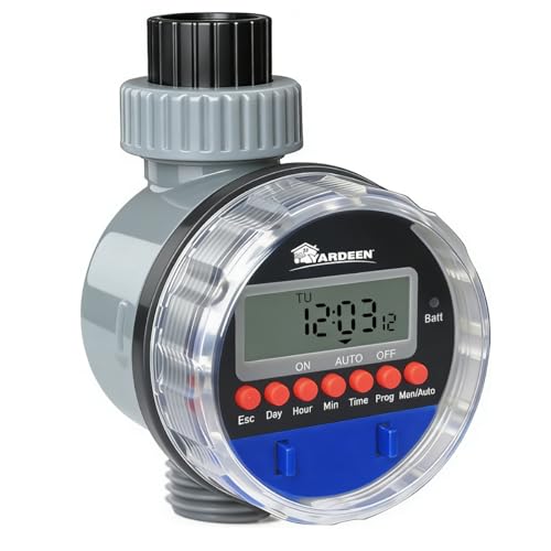 Water Timer Garden Irrigation Controller with 8 Programs for Lawn (1 Outlet Electronic Timer)