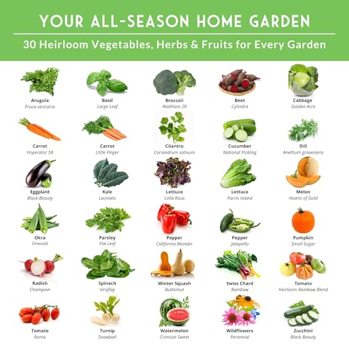 Home Garden Vegetable Seed 30 Variety Pack (30 Count)