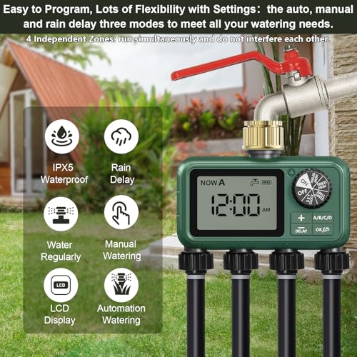 Water Timer for Outdoor Garden Hose
