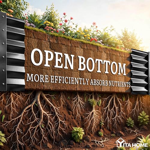 8x4x1.5 ft Galvanized Raised Garden Bed Kit (8x4x1.5ft / Black)