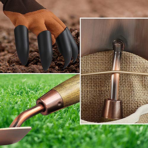 1 Gallon Galvanized Steel Watering Can with 3 Pcs of Garden Tools
