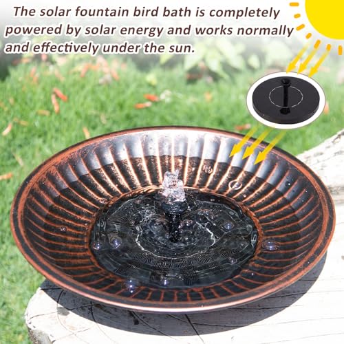 12.3" Solar Bird Bath Bowl