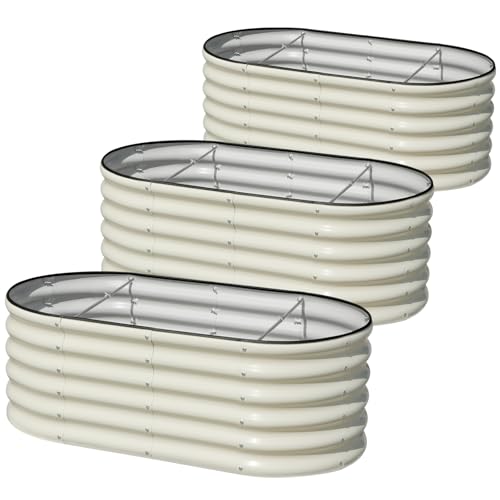 3 Pcs 4x2x1.5ft Raised Garden Bed Outdoor (3 Count)