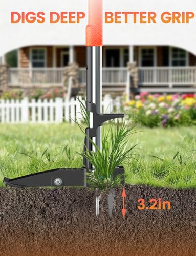 2 Pack Upgraded Weed Puller Tool Kit with Long Adjustable Handle