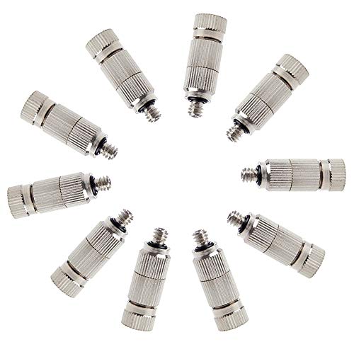 Metalwork 10 Pcs Stainless Steel Misting Nozzles For Outdoor Cooling Misting System (0.7mm)