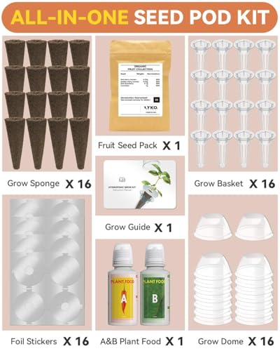 Herb Seed Pod Kit Compatible with AeroGarden Hydroponics Growing System (16 Pod)