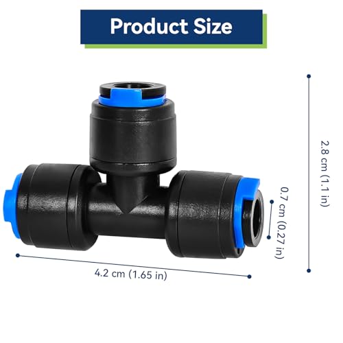 40 Pack 1 4" Drip Irrigation Tee Connectors (40 Count)
