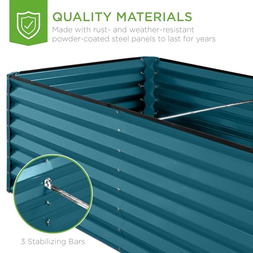 8x4x2ft Outdoor Metal Raised Garden Bed