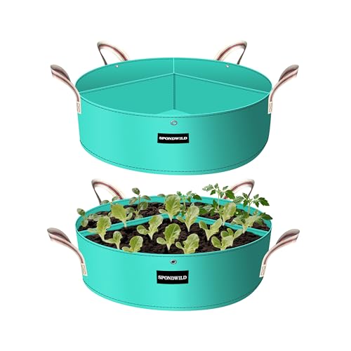 2 Pack 50 Gallon 3 Grids Plant Grow Bags for Vegetables (2 Count)