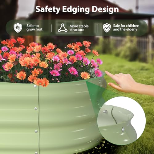 Raised Garden Bed Kit (Avocado Green / 8×2×1 ft)