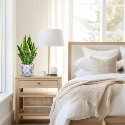 Artificial Snake Plant Potted Faux Sansevieria Trifasciata Plants