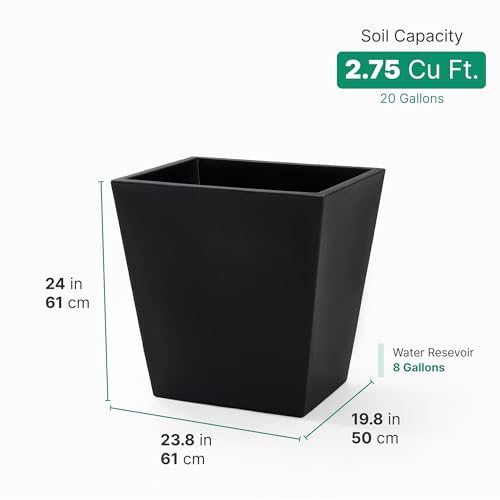 Tremont 20x24 Planter 2 (Onyx Black / 2-Pack / 20x24)