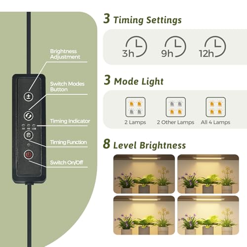 Plant Stand Indoor with Grow Lights for Indoor Plants 62.2'' Tall Plant Shelf 12 Tiers Sturdy Plant Rack for Plants Dispaly for Living Room Garden Patio Decor (12 Count)