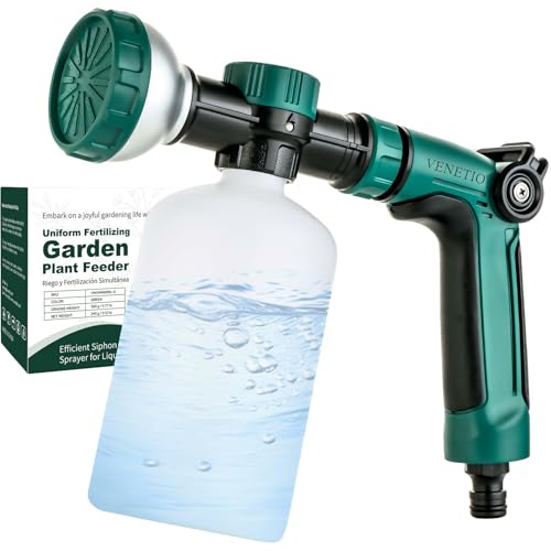 8 Dial Hose Attachment Spray Gun for Liquid Fertilizer (Lawn & Garden Feeder (16 oz))