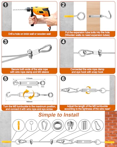 220 FT 1 8" Wire Rope Kit