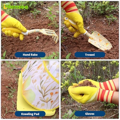 Yellow Garden Tools Set 10 Pieces (yellow)