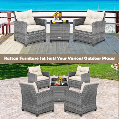 3 Pieces Patio Furniture Set