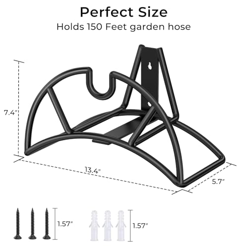 Garden Hose Holder Wall Mount (All Balck / Standard)