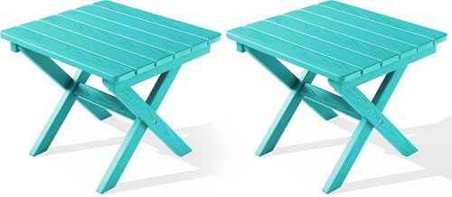Small Folding Outdoor Side Table Set of 2 (2 Count)