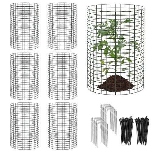 6 Pack 18'' x 12'' Large Wire Plant Protector from Animals (18 Count)