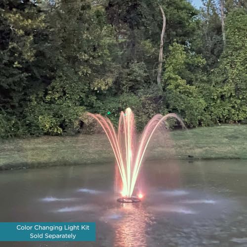 1.2 HP Floating Fountain & Aerator for Ponds and Lakes with 200 ft Cord