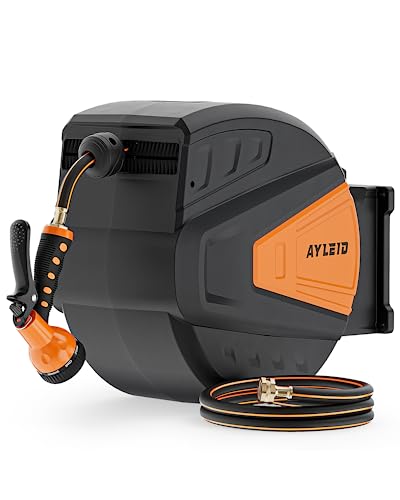 Retractable Rubber Hybrid Garden Hose Reel