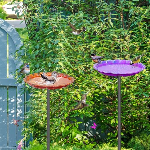 2PCS Hummingbird Bird Bath for Outside (2 Count)