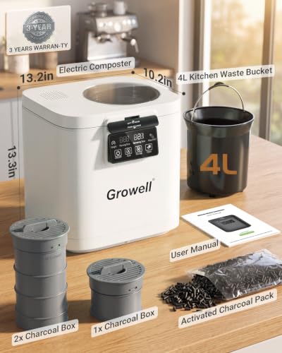 Electric Composter for Kitchen (White)