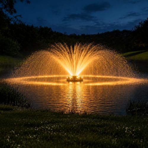 Pond Fountain Aerator with Lights