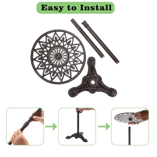 Cast Iron Tall Plant Stand Indoor Single Metal Plant Stand Heavy Duty