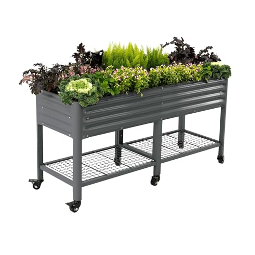 Rolling Elevated Raised Garden Bed