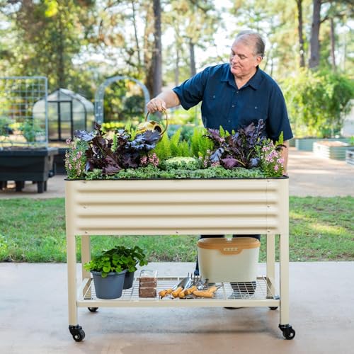 Rolling Elevated Raised Garden Bed