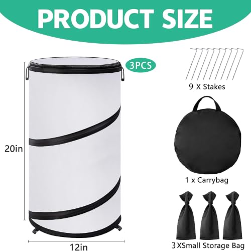 3 Pcs Pop Up Winter Frost Plant Cover (White-3pcs)