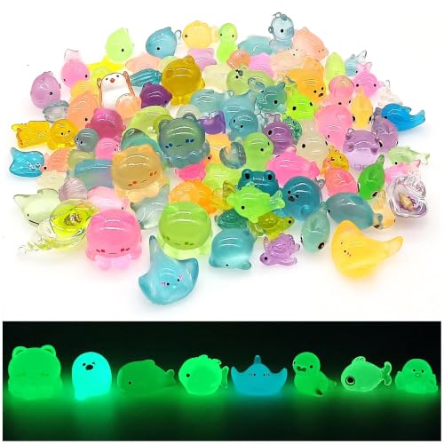 Glow in The Dark Ocean Mini Resin Animals Figures