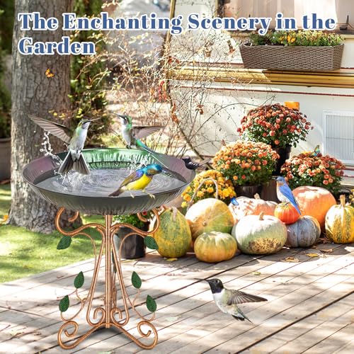 Vintage Metal Bird Bath for Outside