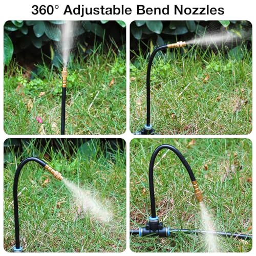 1 4" 99Ft Drip Irrigation System with Rechargeable 2 (with timer / 99ft)