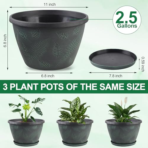 11 inch Plant Pot Set of 3 (3 Count)