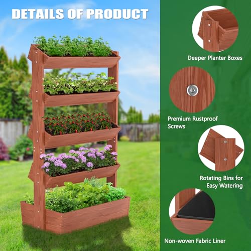 Wood Vertical Raised Garden Bed