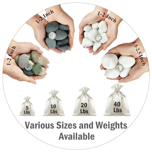 10 lbs White River Rocks for Plants